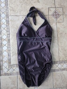 Miraclesuit Brown Halter One Piece Swimsuit